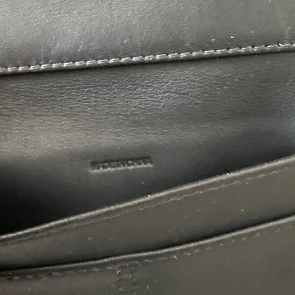 Coach Vintage Black Leather Swing Trifold Crossbody Snap Close Wallet Bag 4843 - Picture 7 of 11